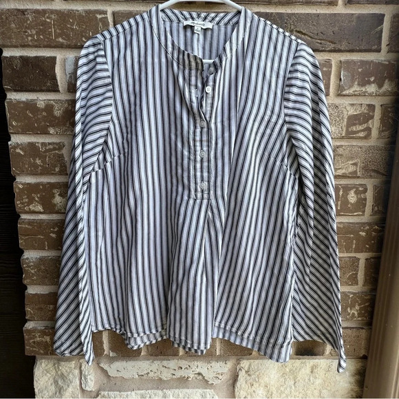 Madewell Striped Flare-Sleeve Shirt, size Small - Picture 2 of 7